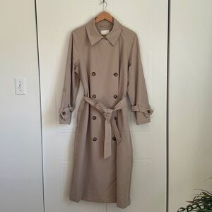 Double Breasted Oversized Trench Coat - Size M